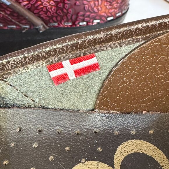 Sanita Sz 39 8 8.5 Clogs Red Metallic‎ Comfort Work Nurse - Picture 6 of 14